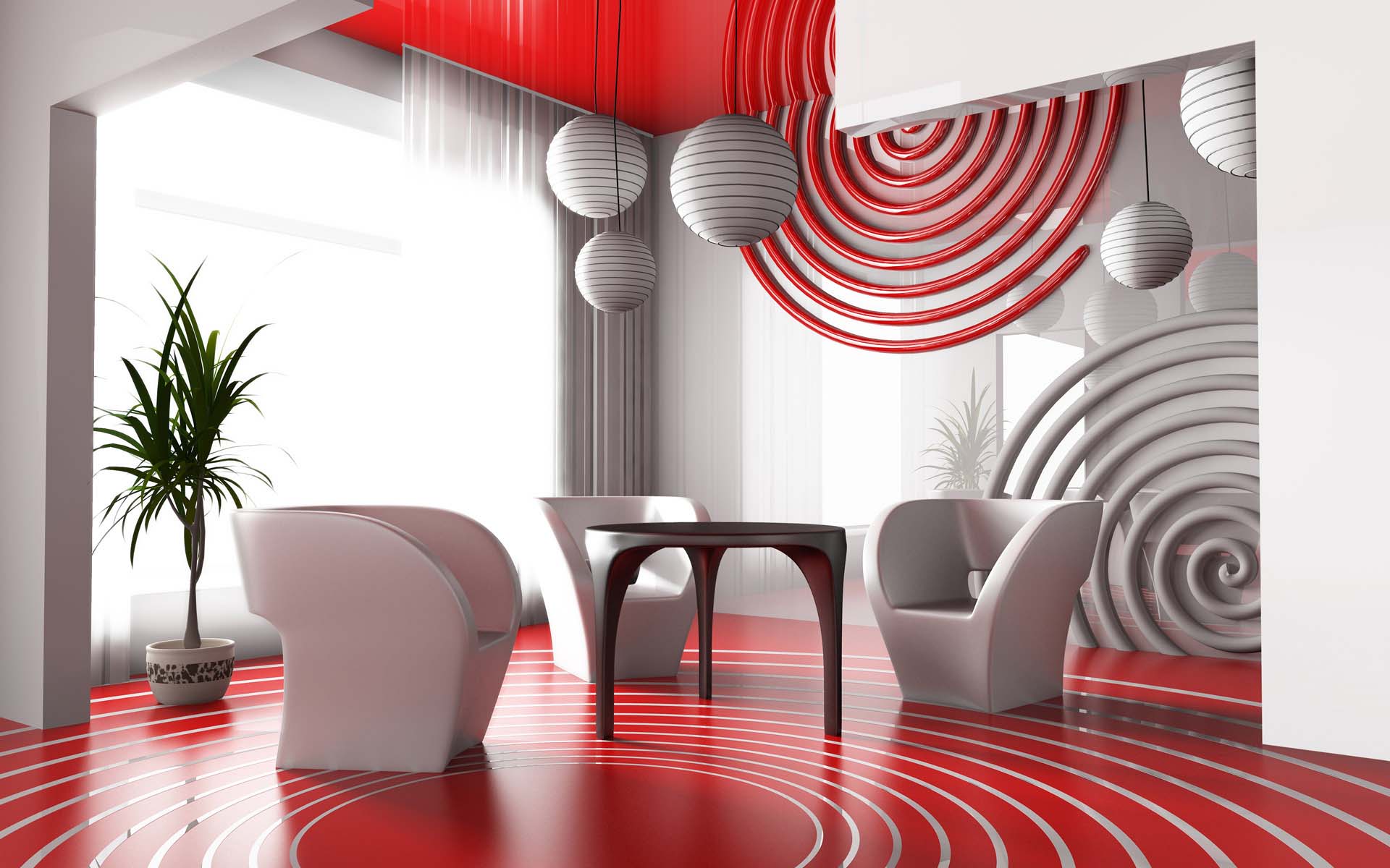 možnost světelné kombinace barev v interiéru moderní místnosti