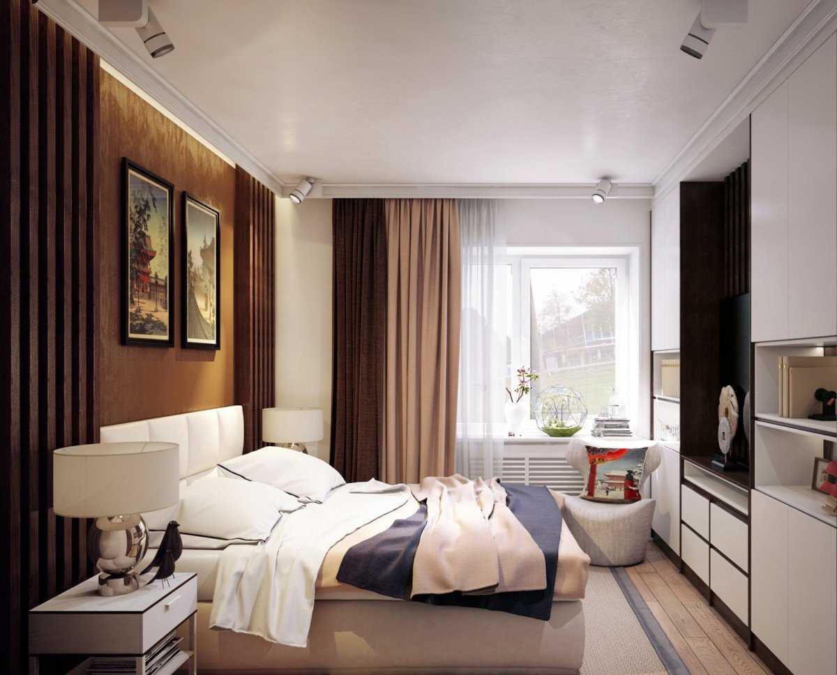 вариант на красивия интериор на малка стая в общежитието