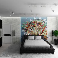 varian reka bentuk bilik tidur ringan untuk gambar lelaki muda