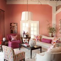 příklad použití růžové v krásné místnosti dekor fotografie