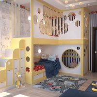idee de un interior luminos pentru o cameră pentru copii pentru două fete