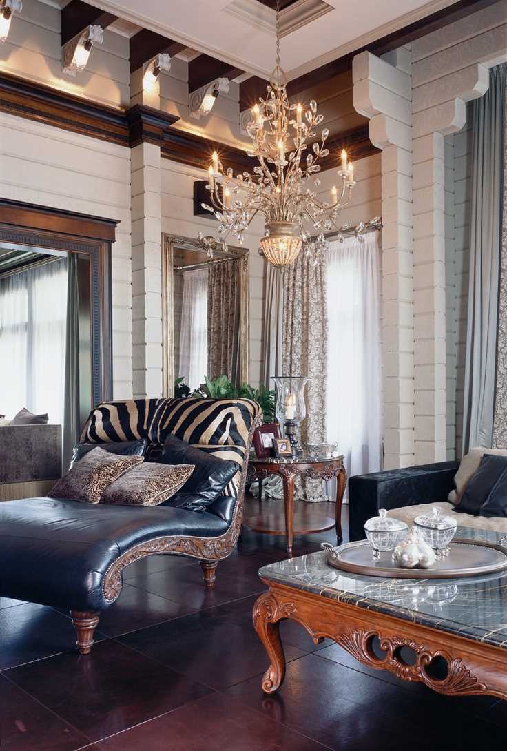 opțiunea de a utiliza stilul rusesc într-un frumos decor de apartament