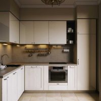 opțiune pentru aplicarea unei fotografii luminoase de design de bucătărie