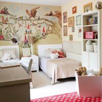 an example of a beautiful decor of a children's room for two girls picture