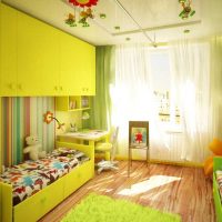 ideja svijetlog interijera za dječju sobu za dvoje djece