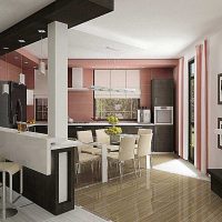 Příklad použití světlé fotografie interiéru kuchyně
