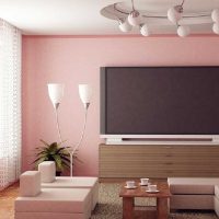 идеята за използване на розово в необичайна картина за декор на стая