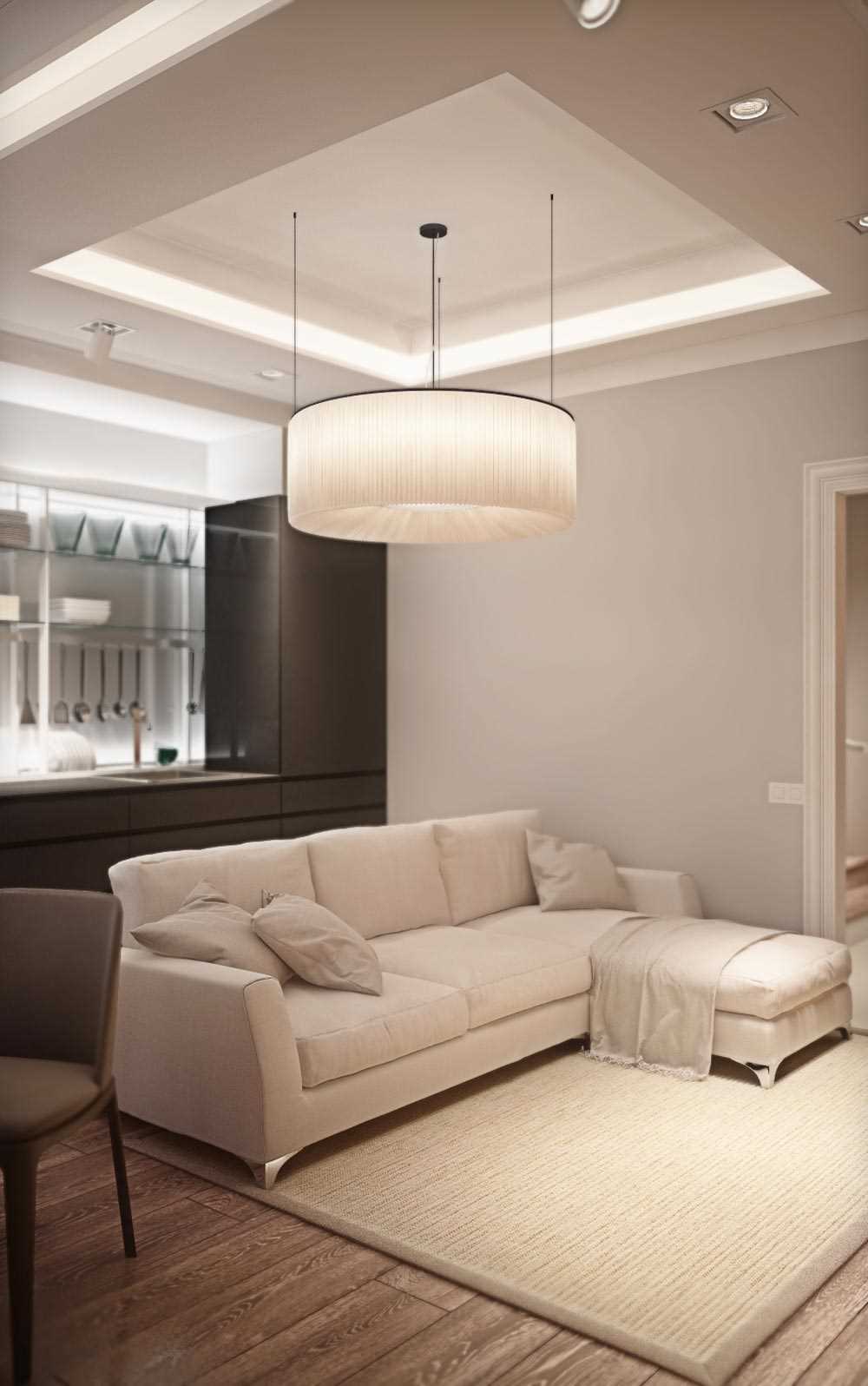 Varianta použití světelného designu ve světlém stylu domu