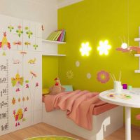 ideja par neparastu bērnu istabas dizainu meitenei 12 kv.m foto