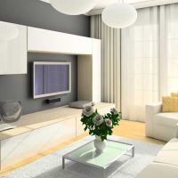 nápad světlý interiér obývacího pokoje ložnice 20 m² foto