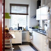 varijanta prekrasnog dizajna kuhinje 8 m² fotografije