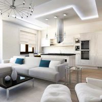 varianta světelné výzdoby dvoupokojového bytu