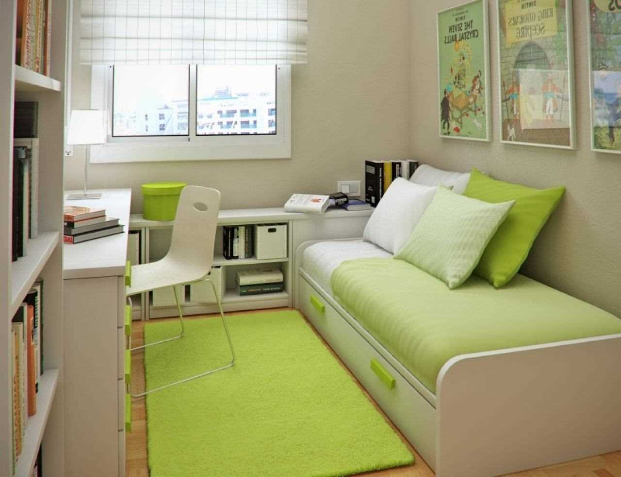 вариант на красивия стил на малка стая в общежитието