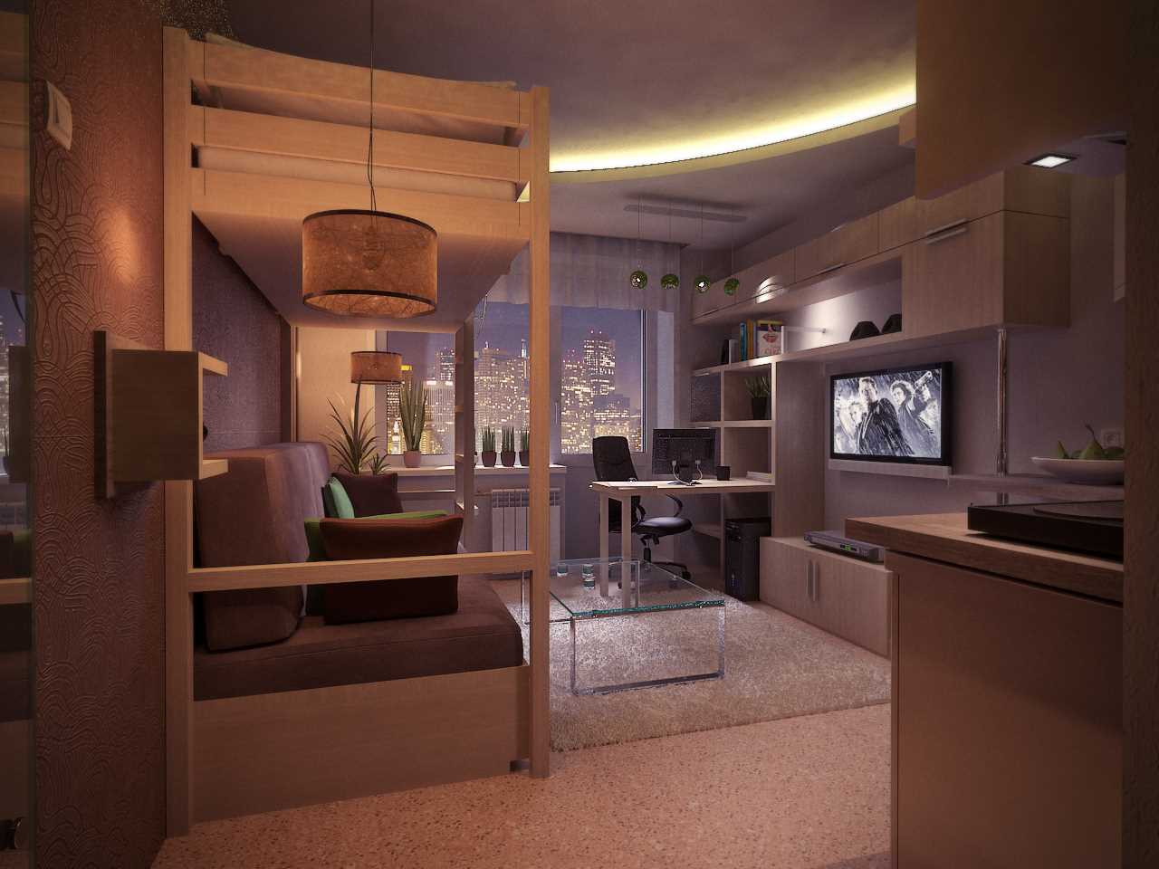 světlý design obývacího pokoje 18 m2