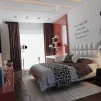 ideea unui frumos decor de dormitor pentru o fotografie de tânăr