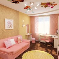 ötlet egy szép stílusú szoba egy lány számára 12 négyzetméter kép