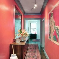 идеята за използване на розово в красива картина за дизайн на апартамент