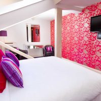 idea menggunakan merah jambu dalam foto apartmen hiasan yang luar biasa