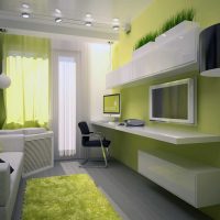 فكرة تصميم غير عادي لصورة غرفة النوم الصغيرة