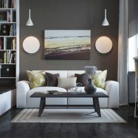 nápad světlý dekor obývacího pokoje ložnice 20 m². foto