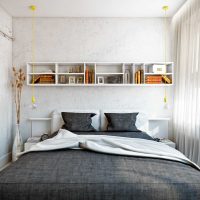 gražaus gyvenamojo kambario miegamojo dizaino idėja 20 kv.m. nuotrauka