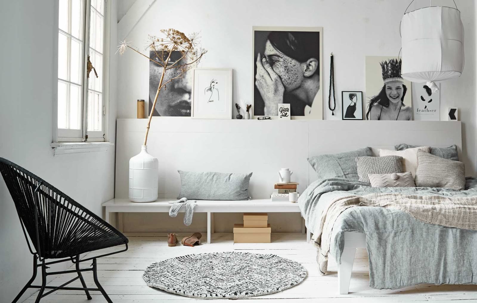 variant van lichte Scandinavische stijl appartement decor