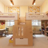 ideea unui design frumos a unei camere de copii pentru imagini pentru doi copii