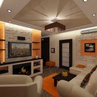 nápad světlý styl obývacího pokoje 18 m² obrázek