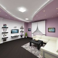 varianta světlého designu sálu v obrázku soukromého domu