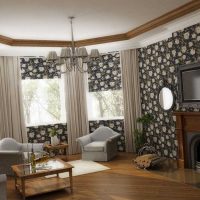 představa o krásném stylu obývacího pokoje v soukromém domě photo