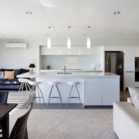 تصميم المطبخ غرفة المعيشة غرفة الطعام في أفكار الأفكار منزل خاص