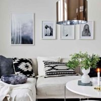 Skandināvu stila spilgta interjera istabas varianta attēls