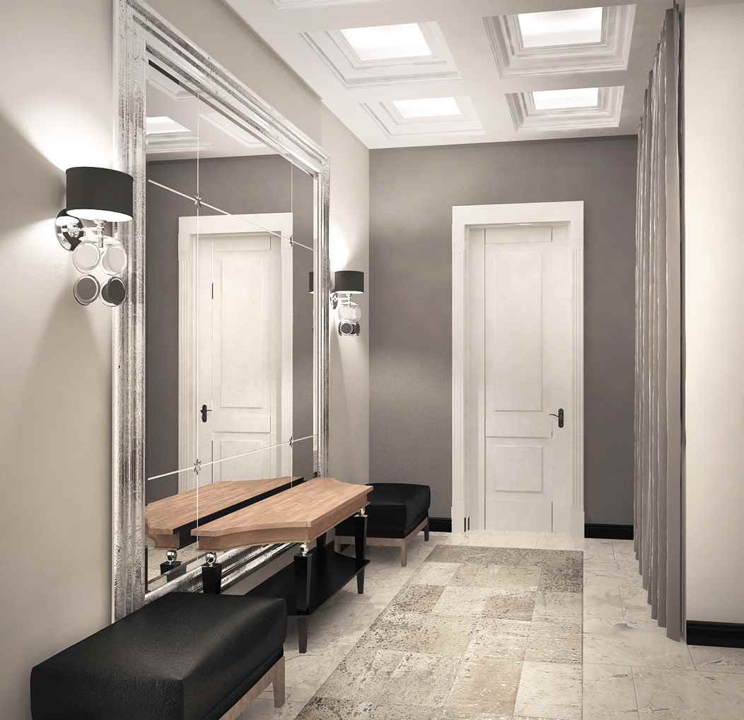 Пример за лек дизайн на коридор с огледала