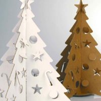 het idee om zelf een feestelijke kerstboom van papier te maken