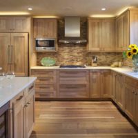 contoh gaya dapur yang indah dalam foto rumah kayu
