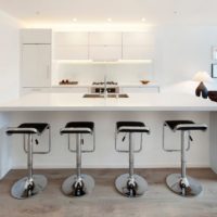 المطبخ غرفة المعيشة غرفة المعيشة في أفكار تصميم منزل خاص