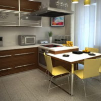 dapur yang digabungkan dengan foto balkoni