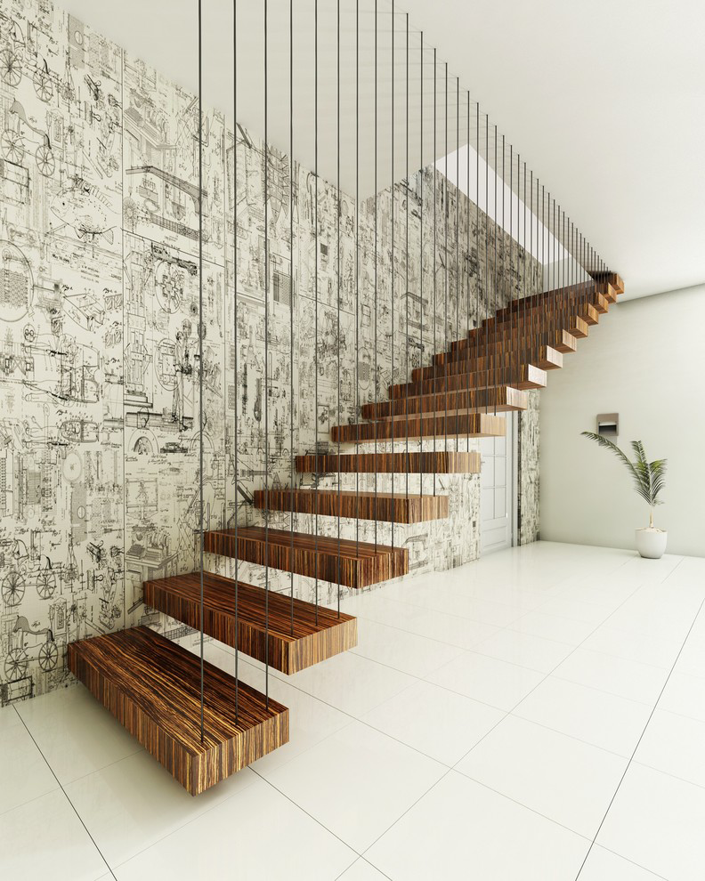 dřevěné schodiště design