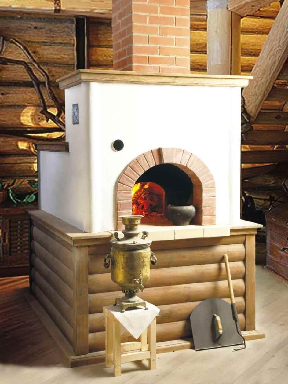 Идеята за използване на красива руска печка в модерен декор