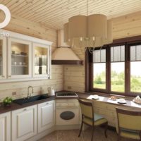 varian hiasan dapur yang luar biasa di dalam gambar rumah kayu