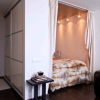 het idee van een lichte stijl studio-appartement 26 vierkante meter foto