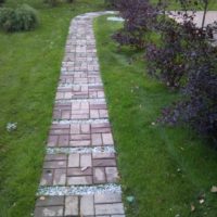 опция за използване на леки градински пътеки в картината на ландшафтен дизайн