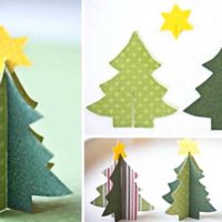 optie om een ​​mooie kerstboom van karton op uw eigen foto te maken