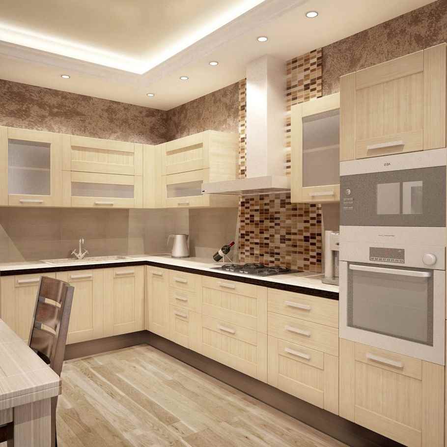 een voorbeeld van een mooie stijl van keuken 12 m²