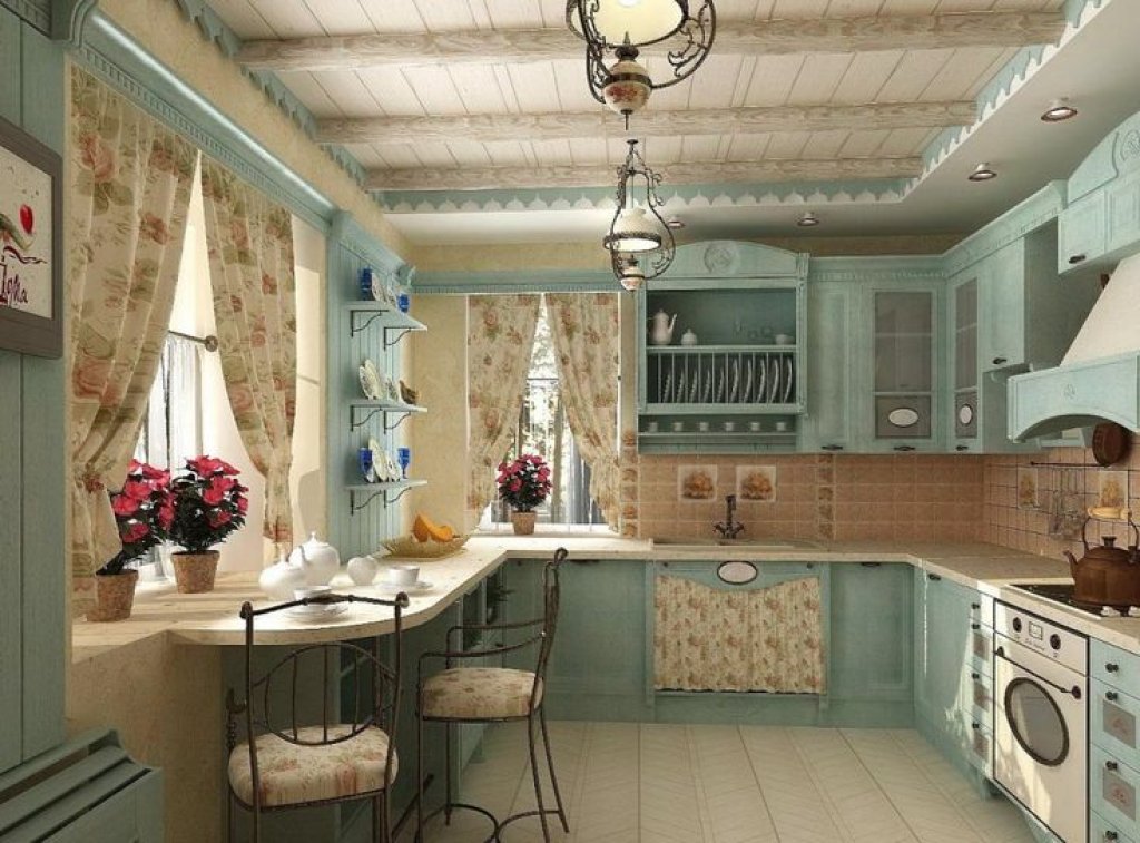virtuvės provence nuotrauka
