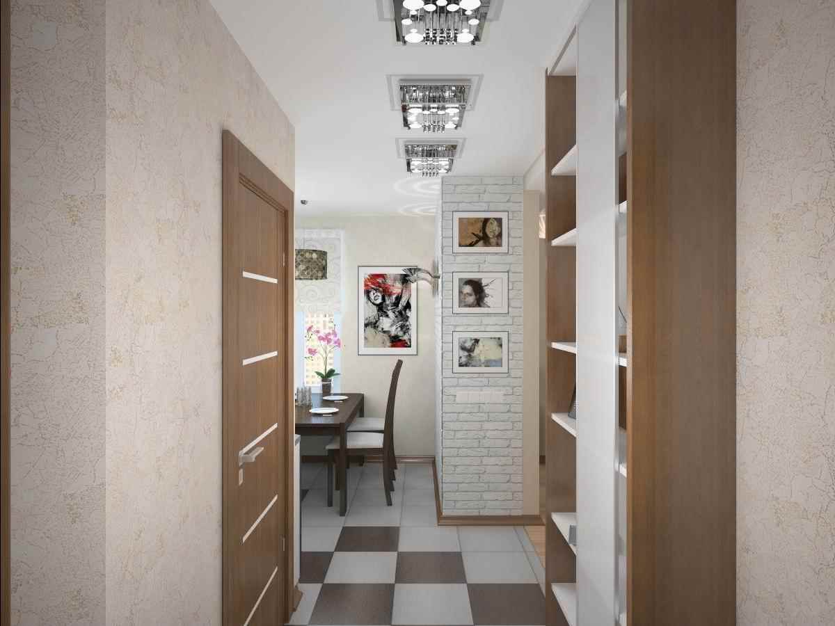 идеята за красив дизайн на малък коридор