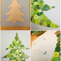 doe-het-zelf versie van een ongewone kerstboom gemaakt van karton