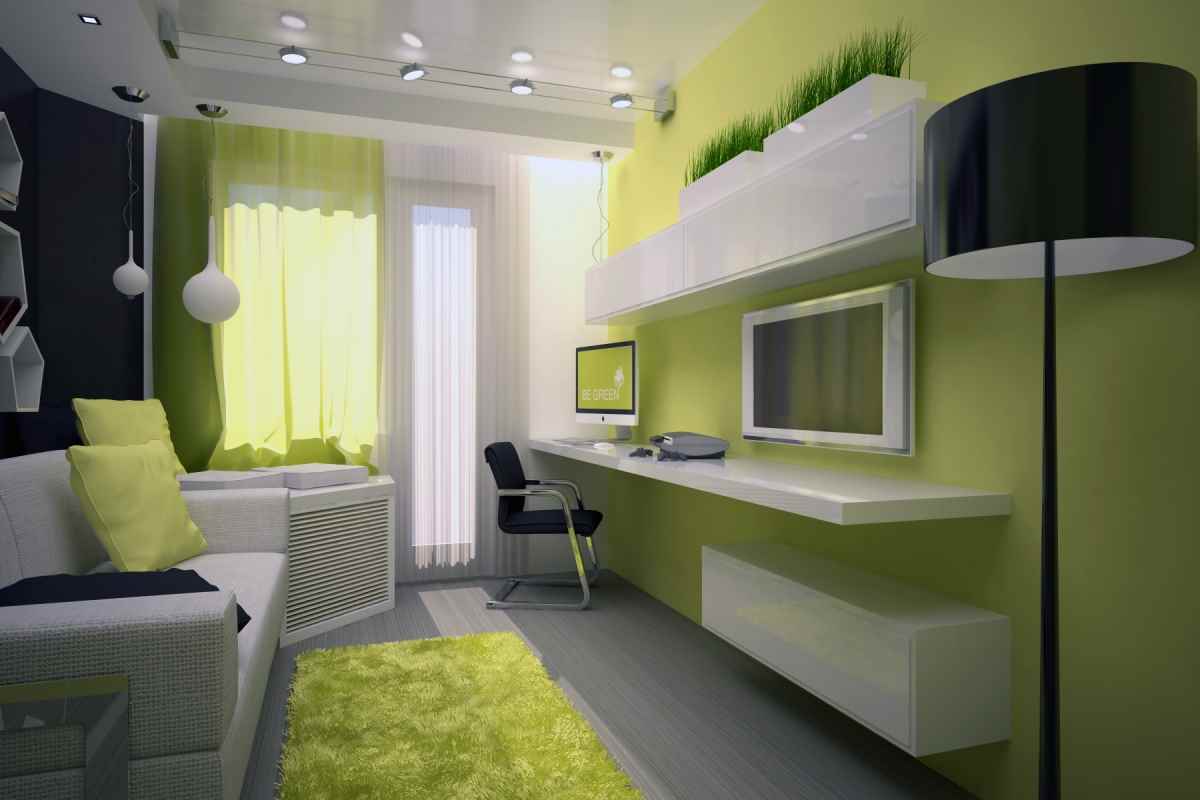 een voorbeeld van een mooi ontwerp van een kamer van 12 m²