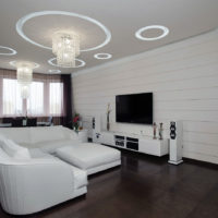 bílé a černé a bílé tapety v obývacím pokoji