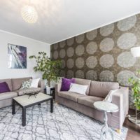 design tapety kombinace obývacího pokoje